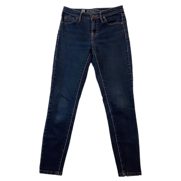 Mossimo High Waist Ankle Zip Skinny Blue Jeans Womens Size 2 - Picture 1 of 13